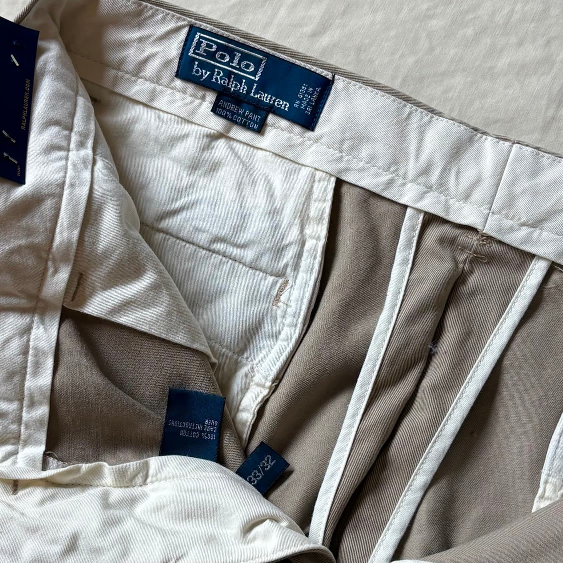 [새제품 33] 90s 폴로 랄프로렌 ANDREW 투턱 치노 팬츠 상품이미지6
