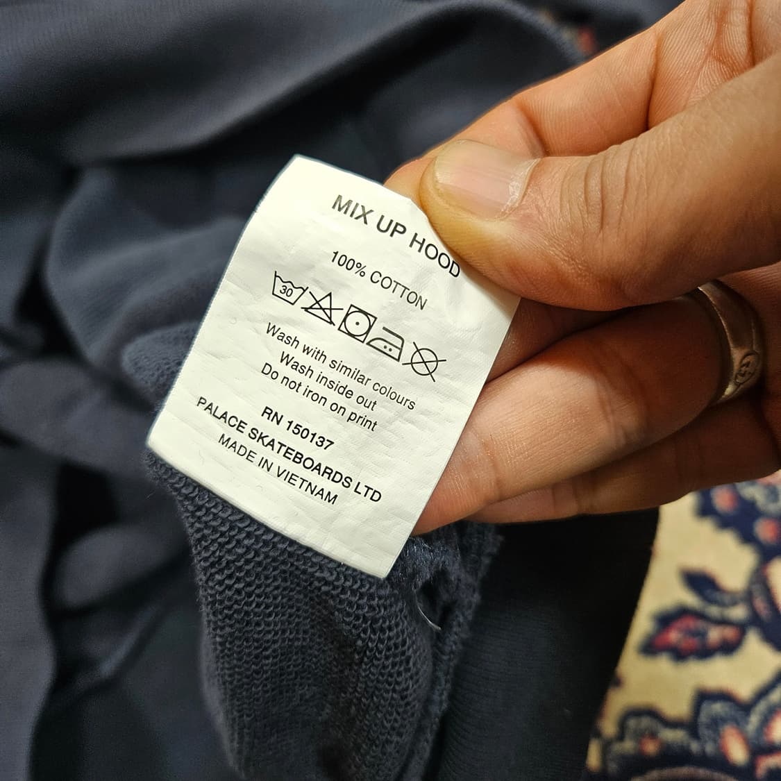 팔라스(PALACE) 믹스업 네이비 후드 티셔츠 L size 상품이미지9