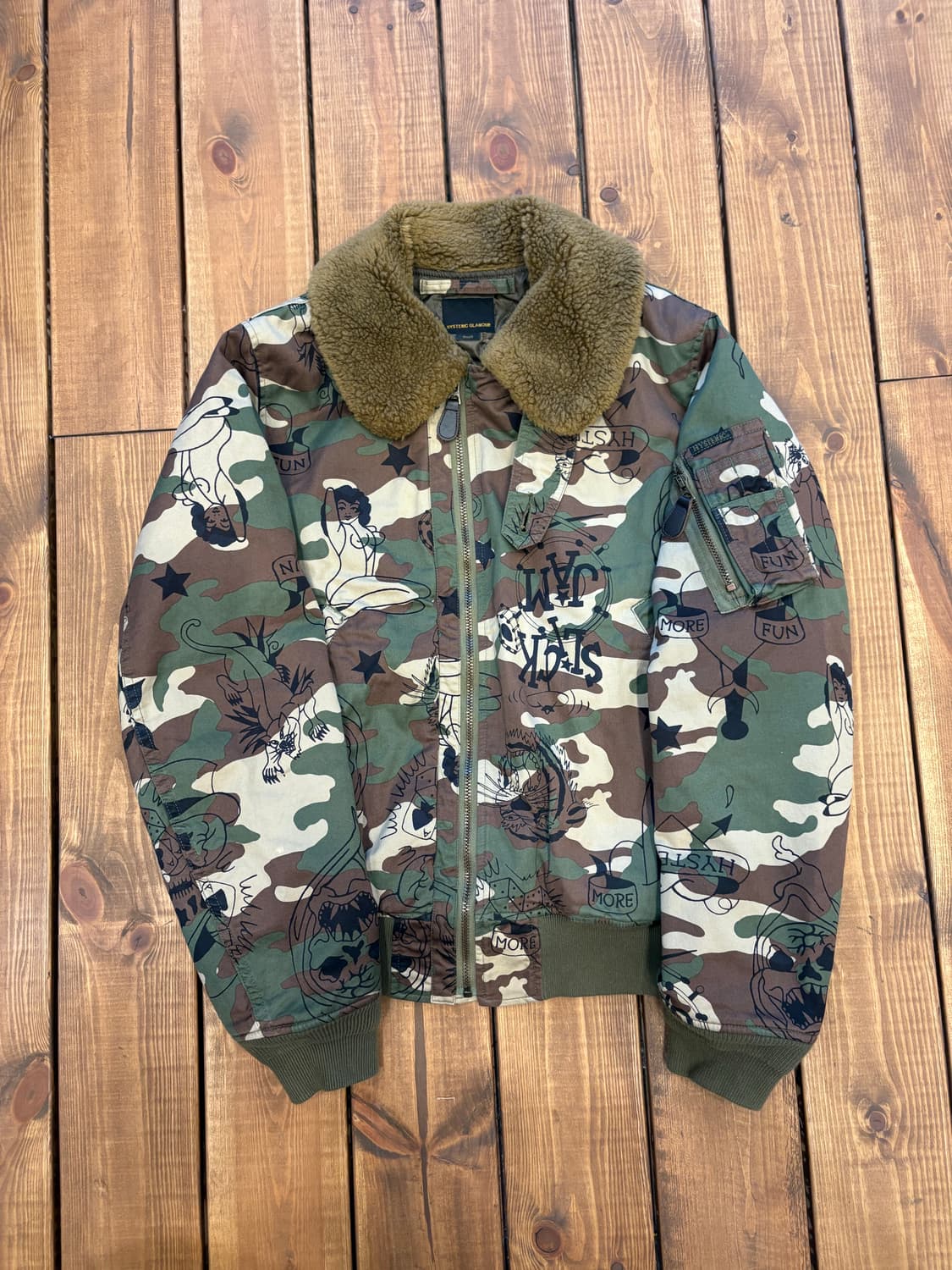 히스테릭글래머 카모패턴 항공자켓 상품이미지8