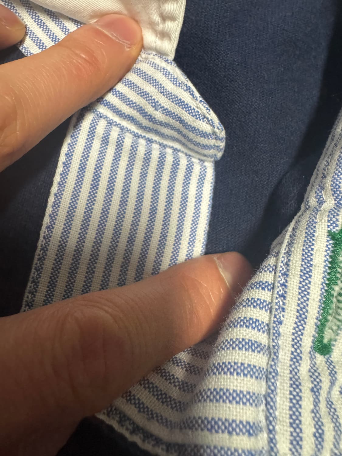 타미힐피거 올드스쿨 빅 로고 럭비 긴팔 카라티 M ~ L 네이비 상품이미지6