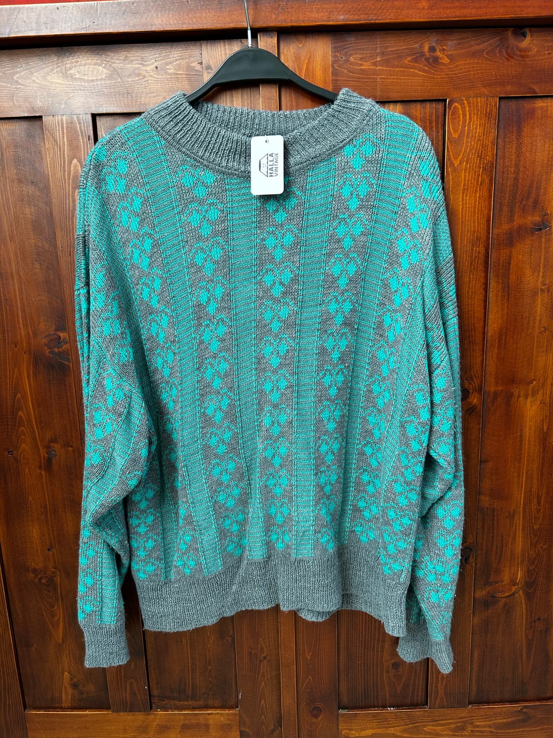 그레이 민트 오버핏 니트  상품이미지1