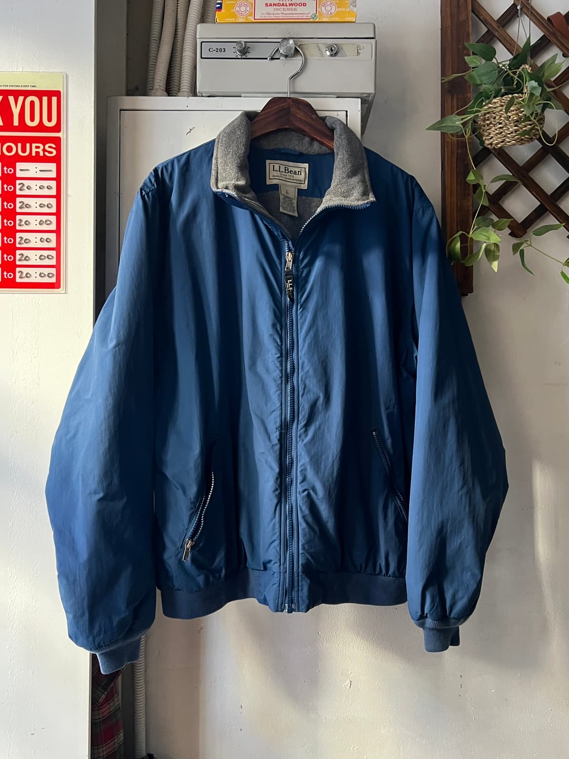 [L]엘엘빈 USA 플리스 라이닝 네이비 웜업 자켓 상품이미지1