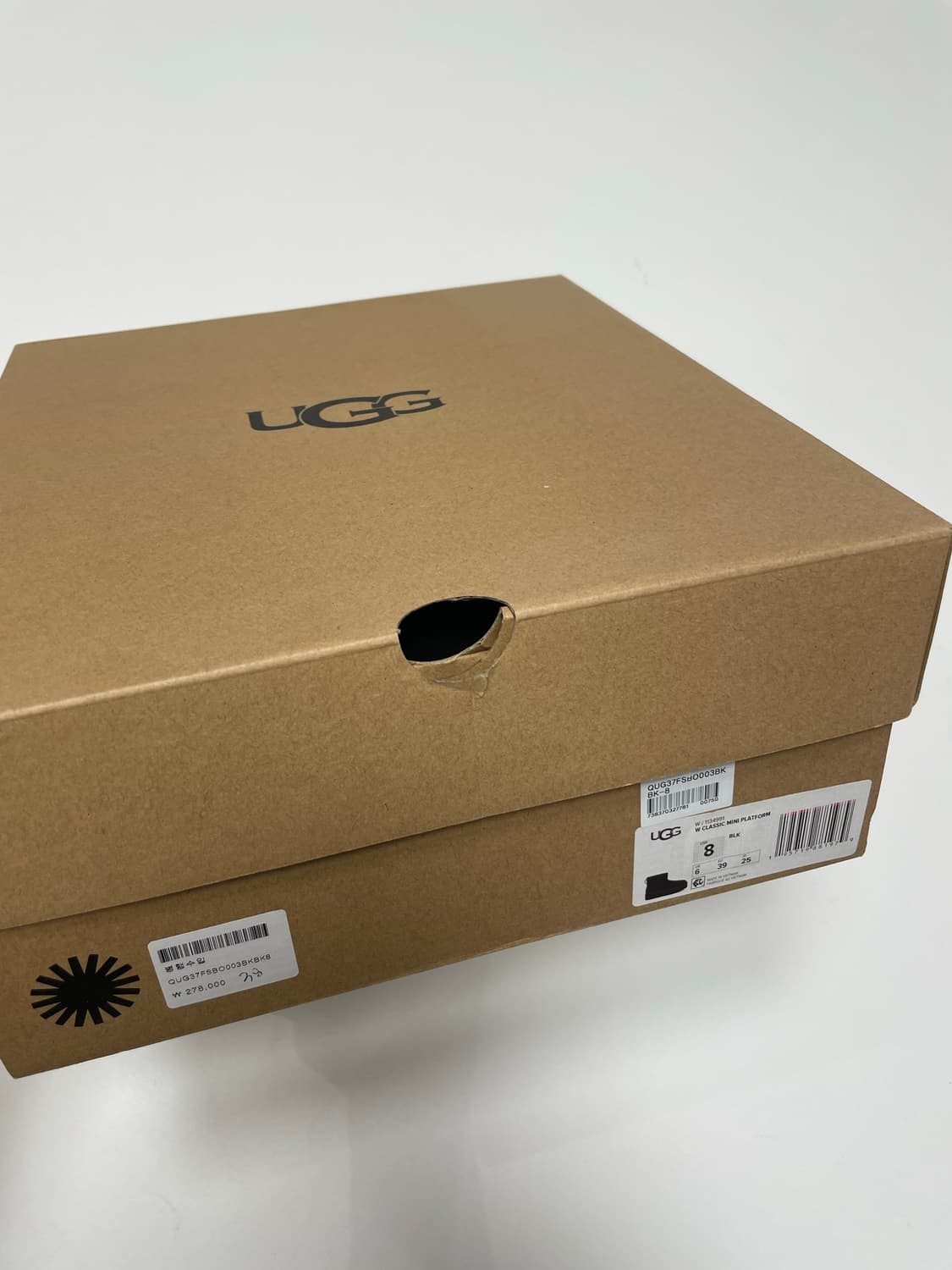 어그 클래식 미니 플랫폼 8사이즈 블랙 새상품 판매 상품이미지6