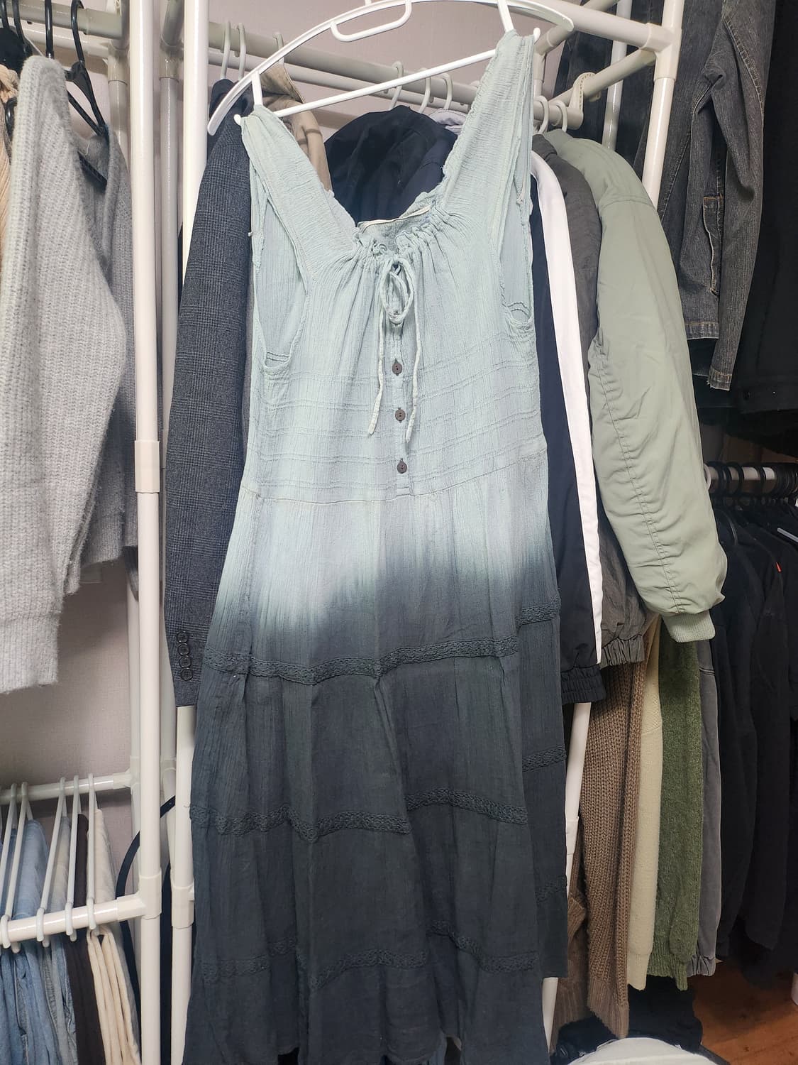 빈티지 모리걸 말차 원피스 코디 세트 상품이미지4