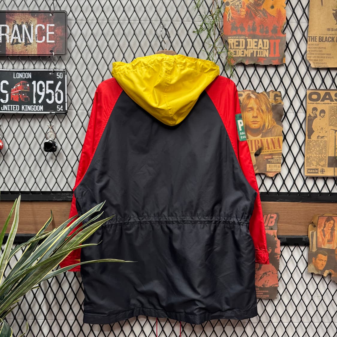 90s 폴로 랄프로렌 아노락 후드 바람막이 P-93 패치 포인트 네이비 상품이미지2