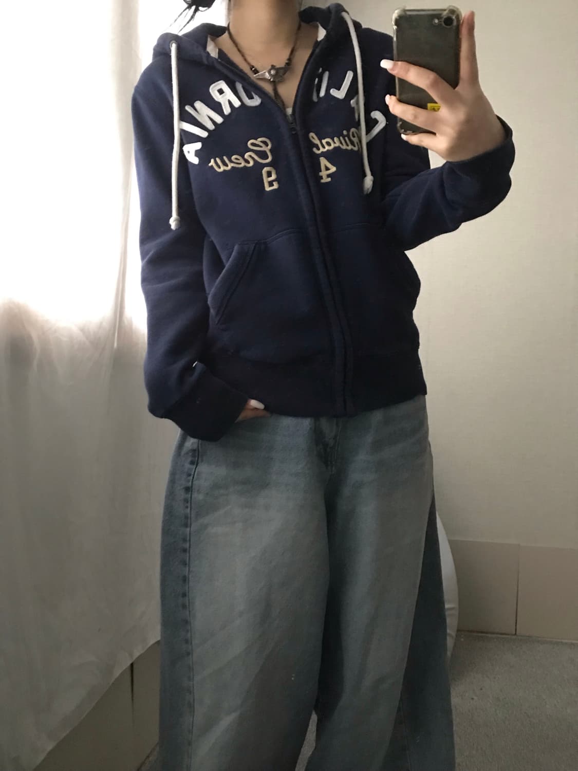 후아유 네이비 후드집업 상품이미지5
