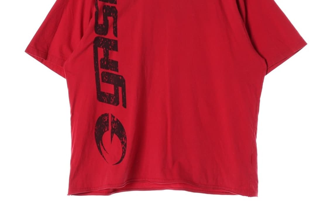 GASP 빅로고 그래픽 반팔 티셔츠 레드 L 상품이미지4