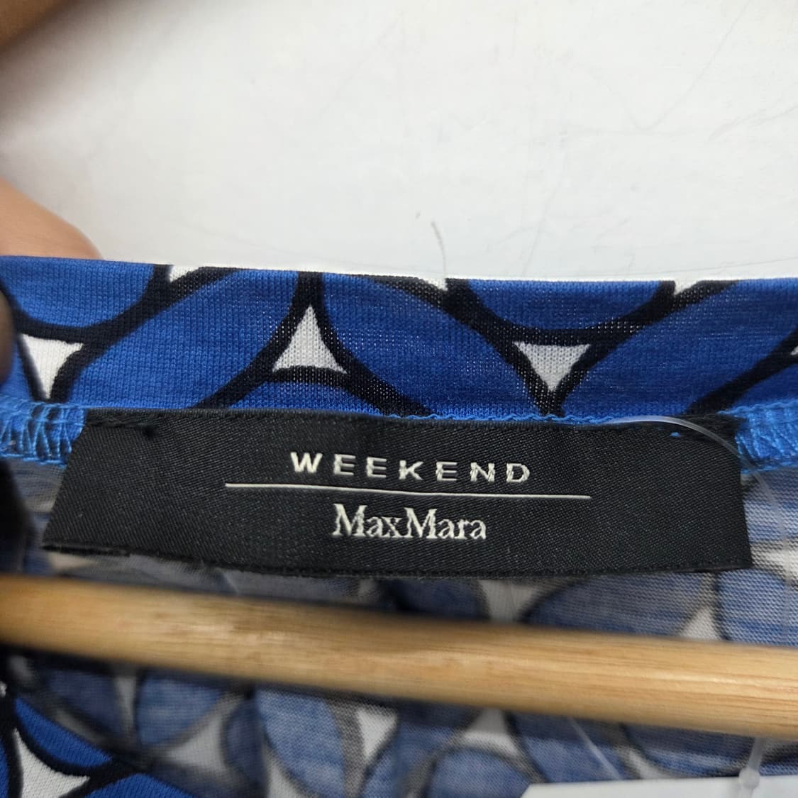 Max mara 막스마라 블루 패턴 반팔 티셔츠여s 상품이미지3