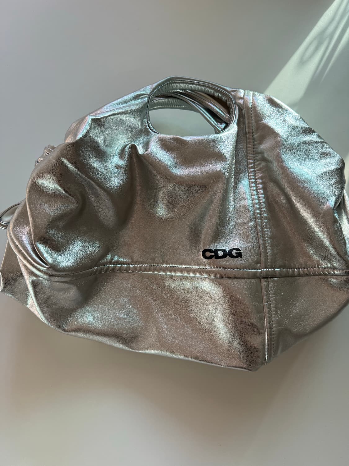 CDG 꼼데가르송 리본백 만두백 실버 상품이미지1