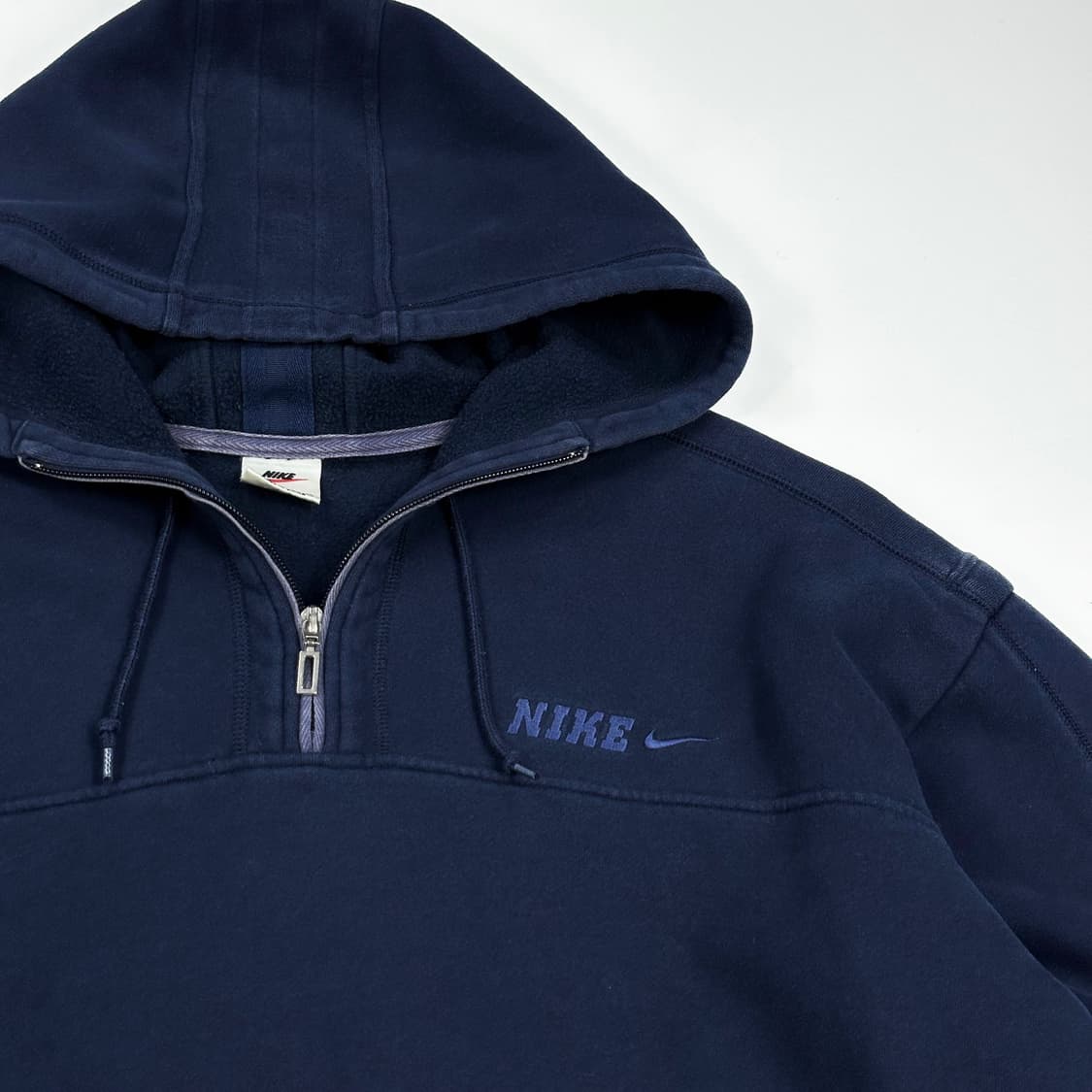 나이키 재팬 올드스쿨 박시핏 하프집 후드티 네이비 L 상품이미지3