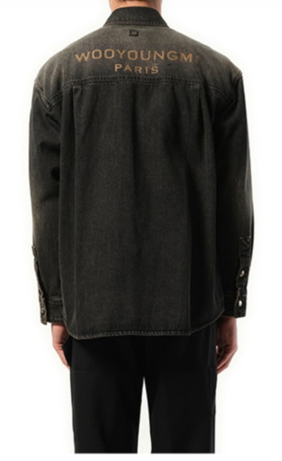 우영미 25SS 그레이 워싱 데님 백로그 셔츠 50 상품이미지1