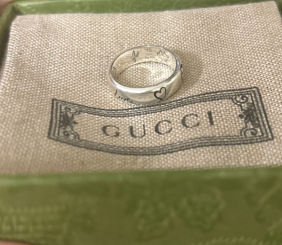 구찌 블라인드포러브 반지 10호 gucci silver ring 실버 상품이미지1