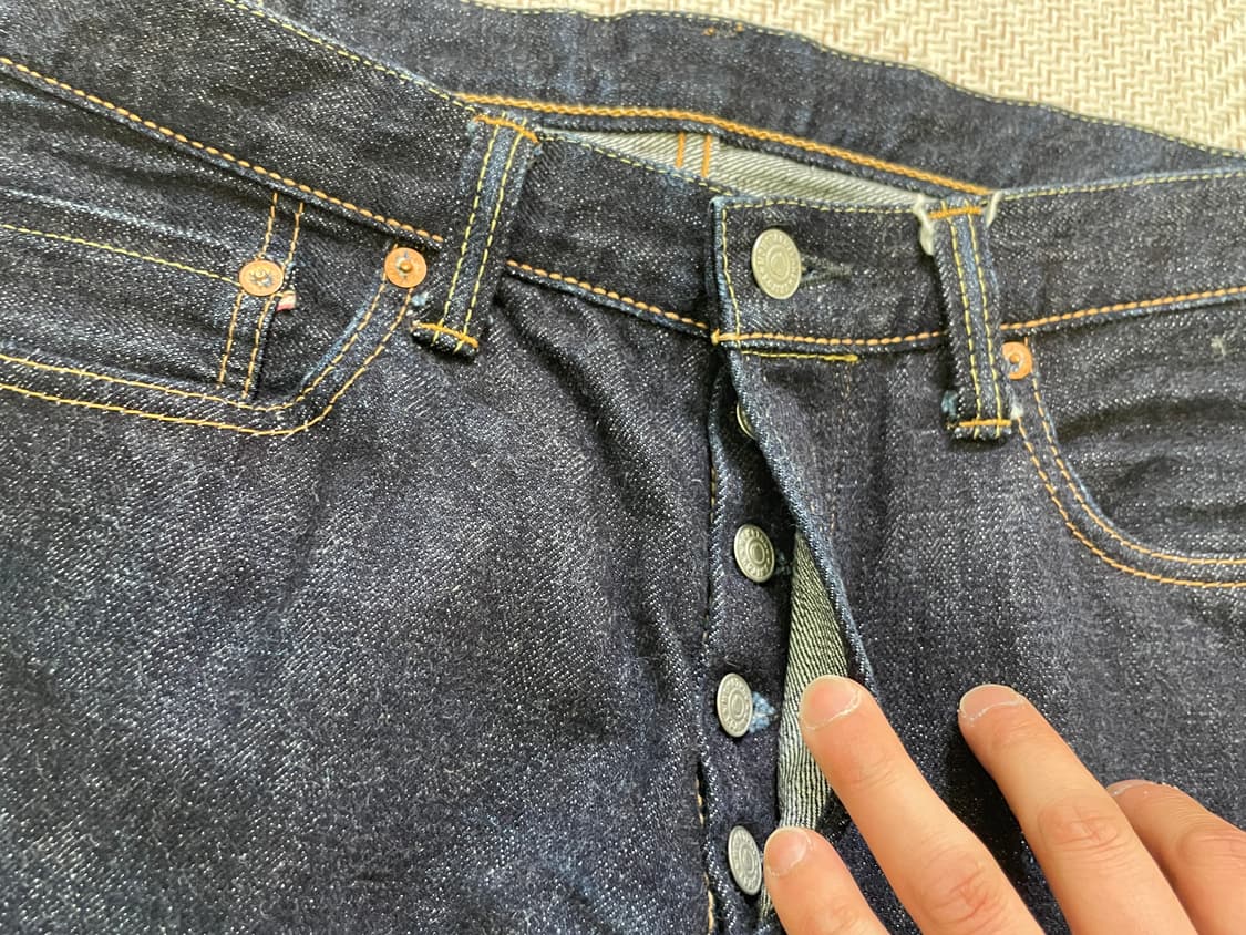 모모타로진 RM 버튼플라이 데님팬츠  J04012 상품이미지4