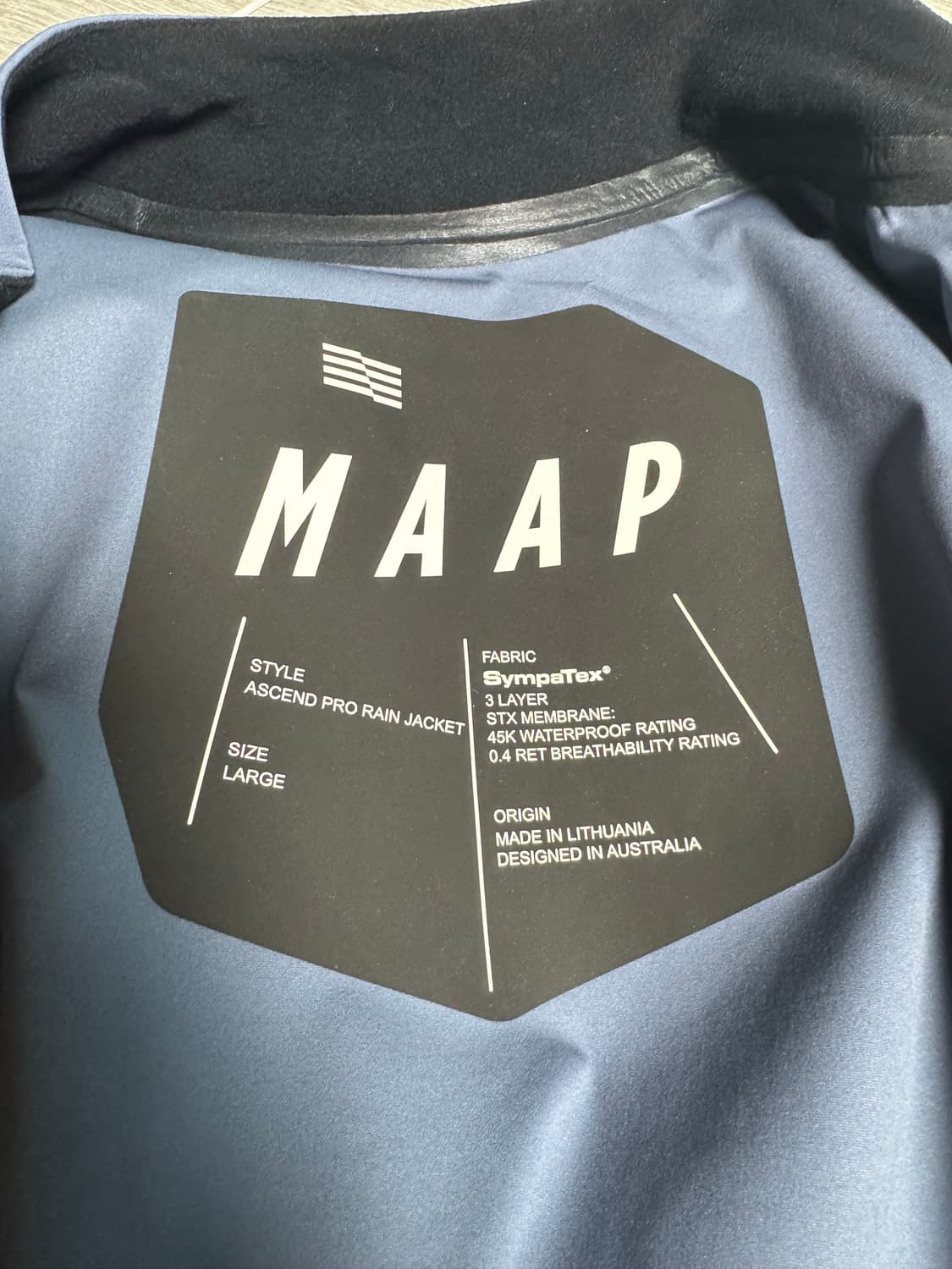 MAAP Ascend Pro Rain Jacket - Blue Indig 상품이미지10