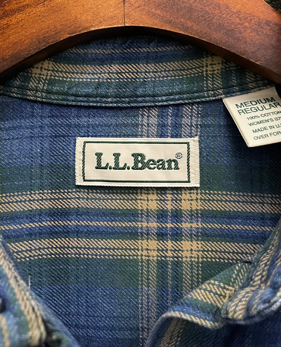 (M/100)90s USA L.L. BEAN 엘엘빈 플란넬 체크 셔츠 상품이미지9