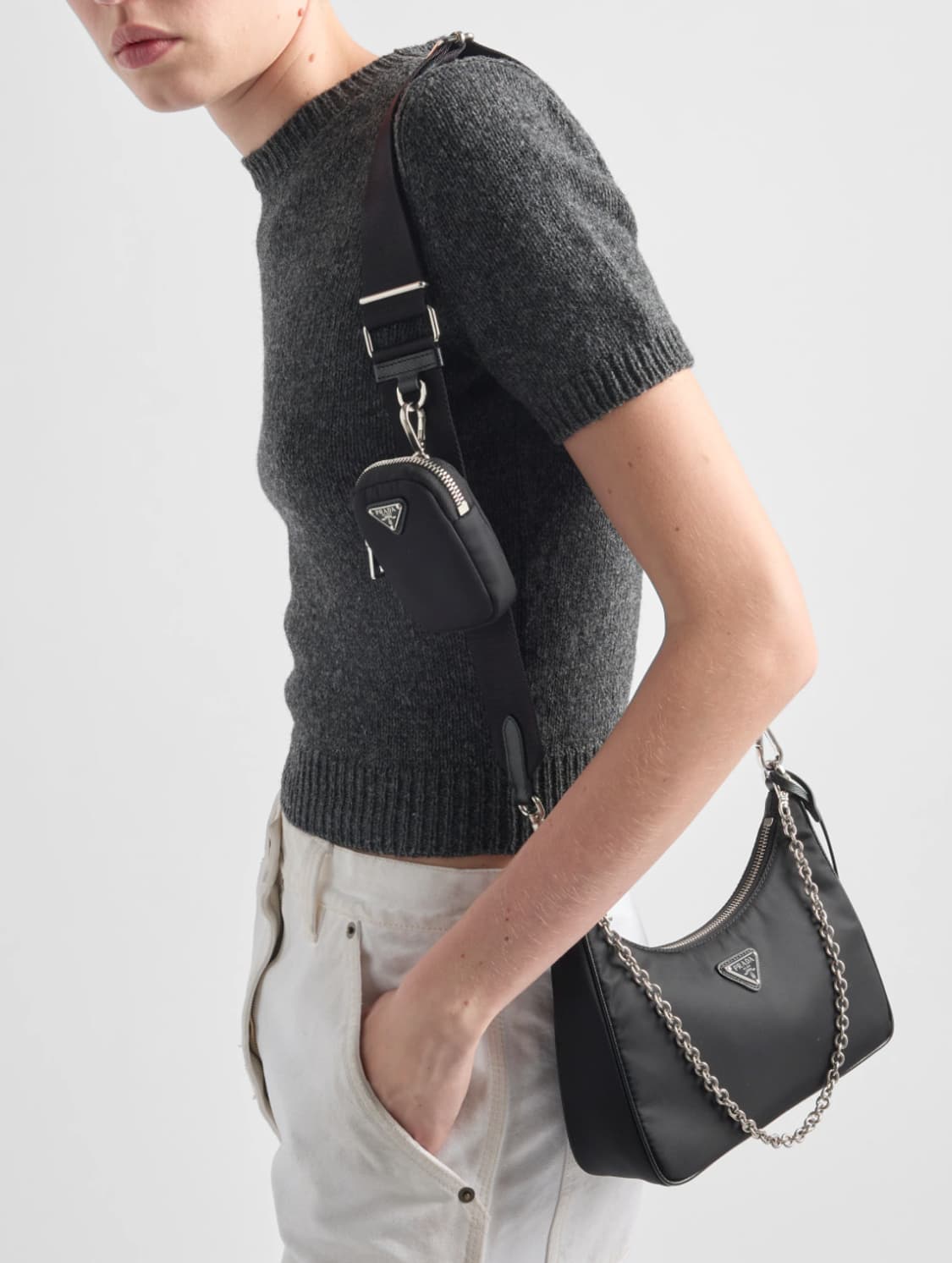 [SA급 정품] 프라다 리나일론 체인 호보백 상품이미지9