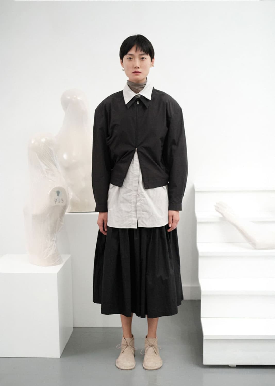 새제품) 아모멘토 25ss 스트라이프 셔츠 os 상품이미지4