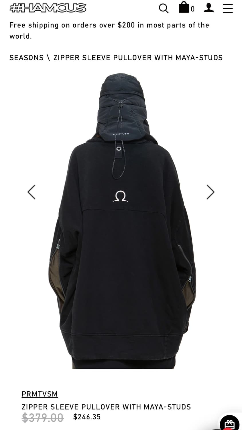 HAMCUS ZIPPER SLEEVE PULLOVER WITH MAYA  상품이미지2