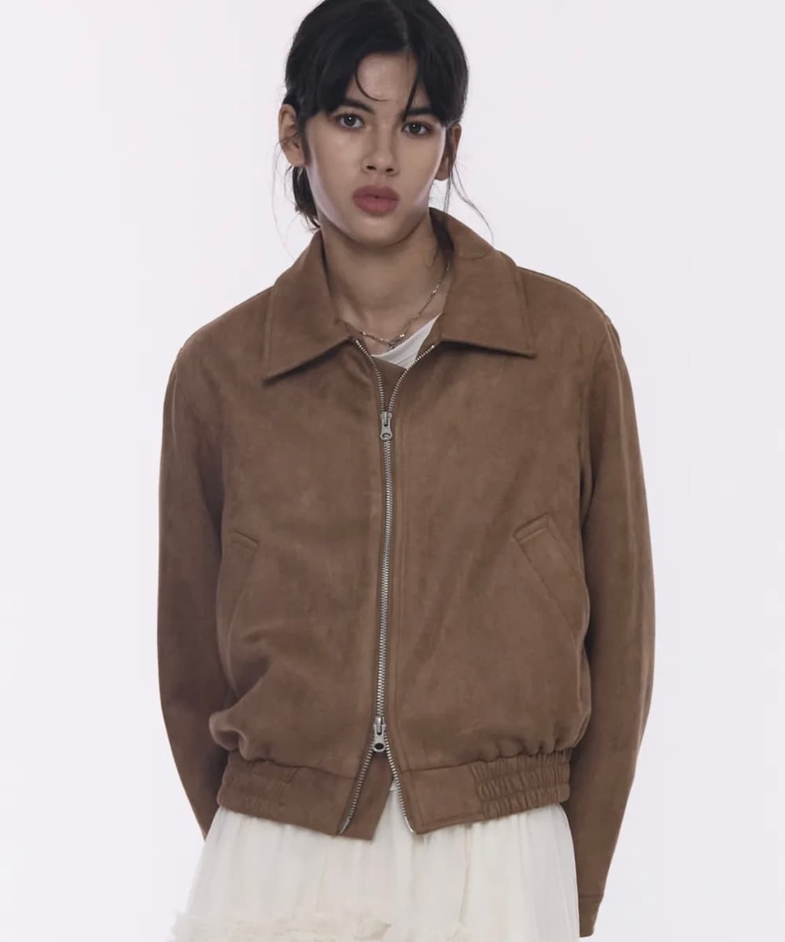 플레이스 스튜디오 투웨이 블루종 스웨이드 밴딩 점퍼 자켓 [브라운] 상품이미지3