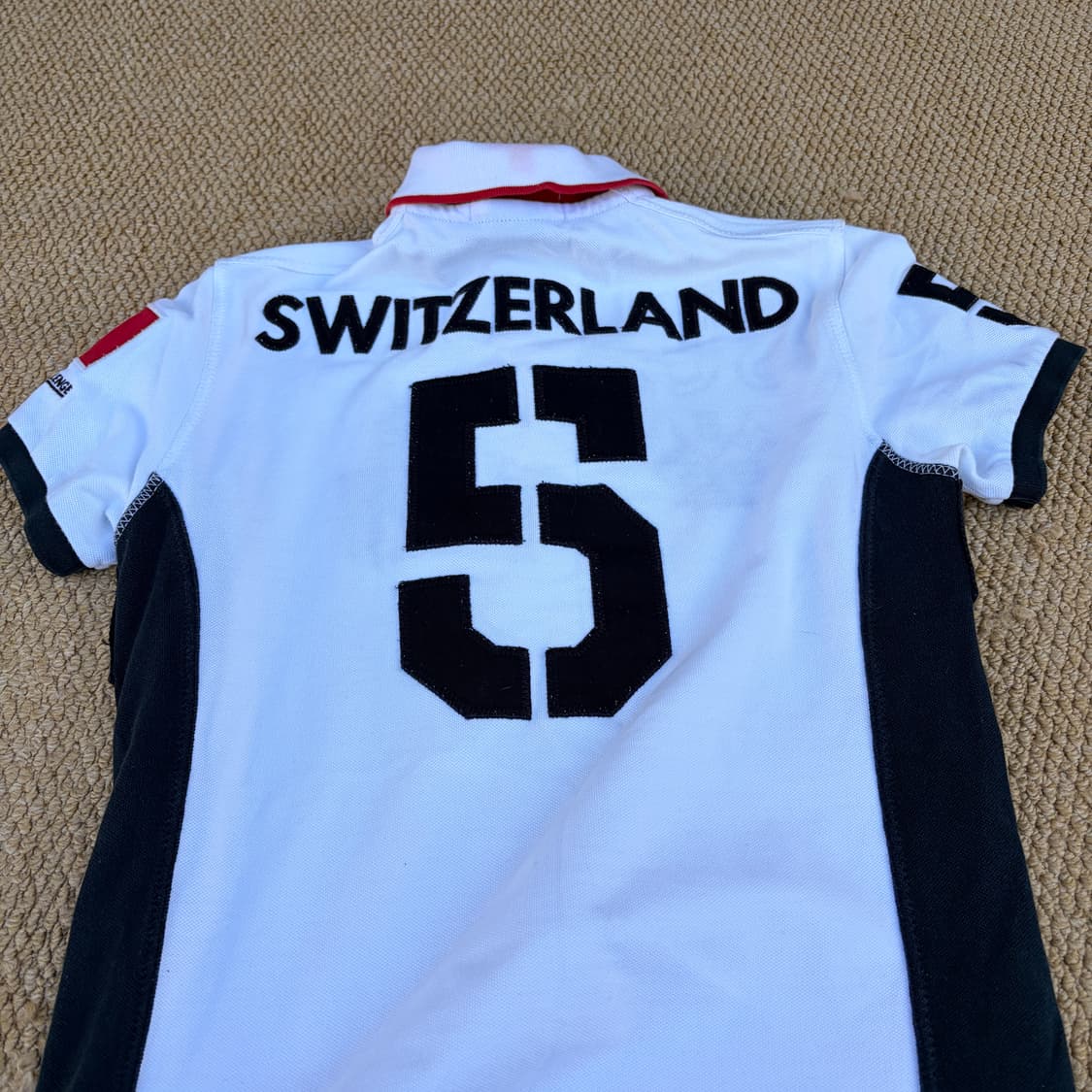 식케이 착용)폴로랄프로렌 스위스 치프카프 블랙 빅포니 PK카라 반팔 티셔 상품이미지4