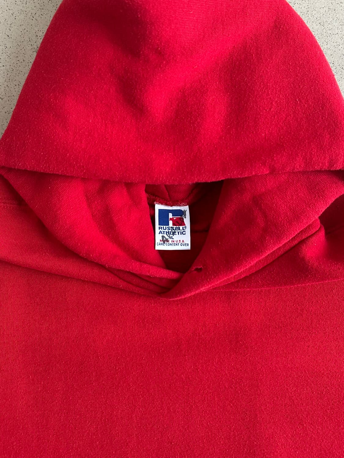 90s 빈티지 러셀 후드 레드 L USA 상품이미지6