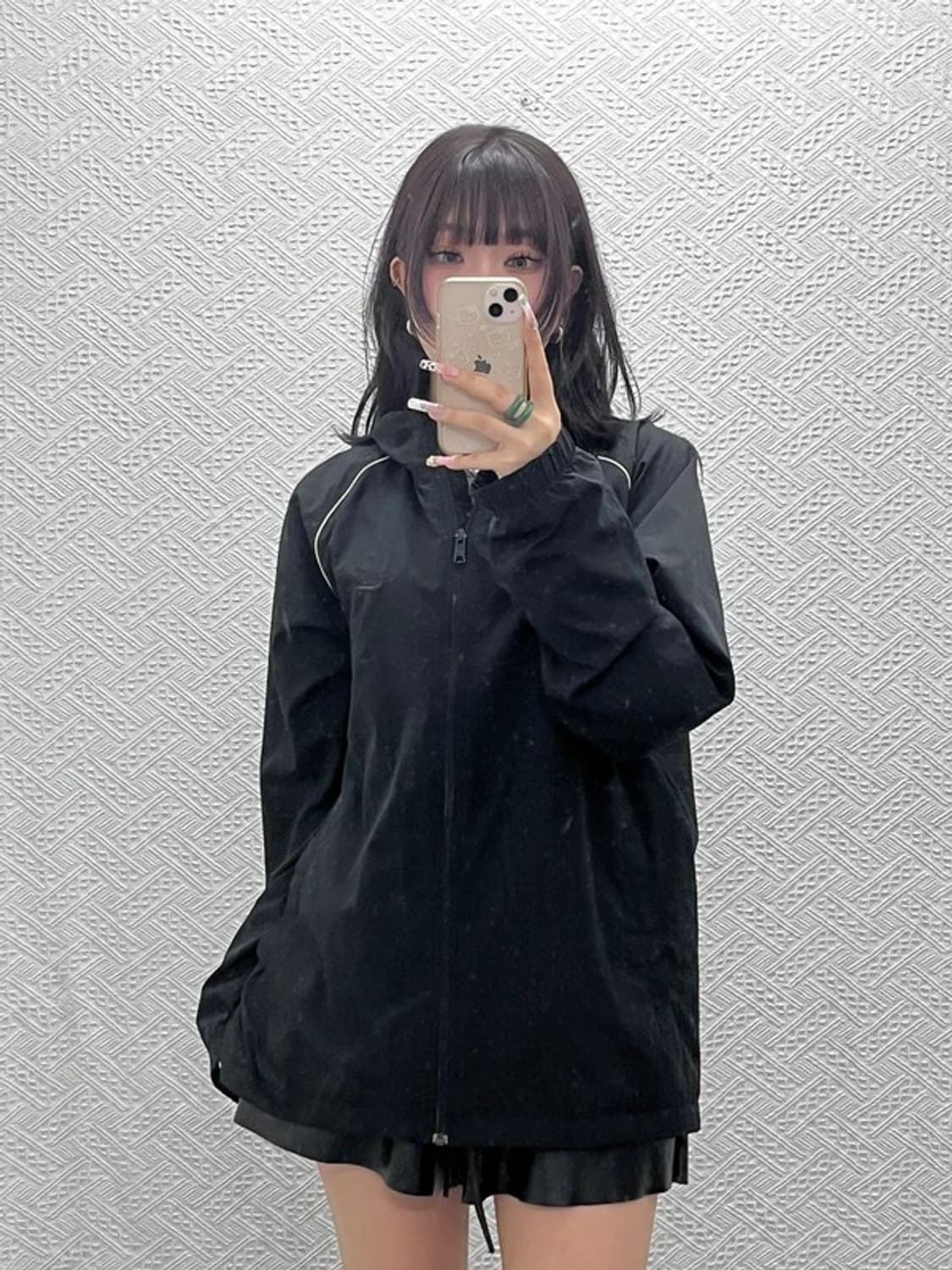 나이키 빈티지 캐주얼 스포티 배색 라인 바람막이 자켓 XL C11189 상품이미지2