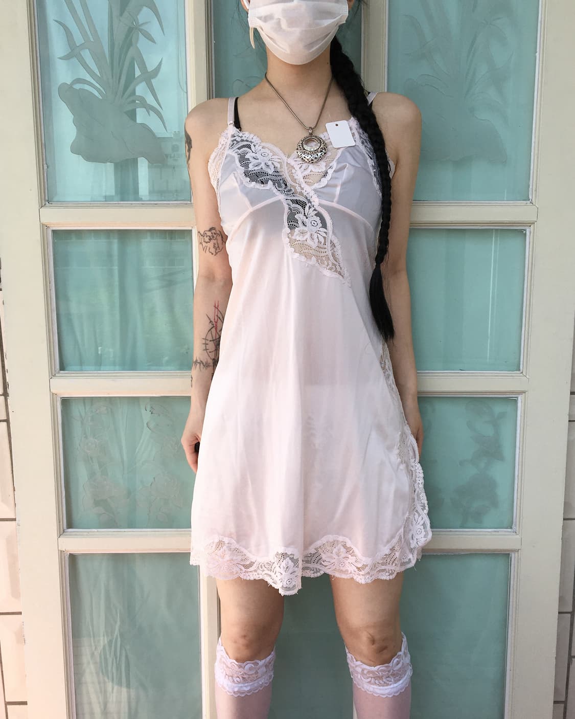 Lace point slip onepiece 상품이미지1