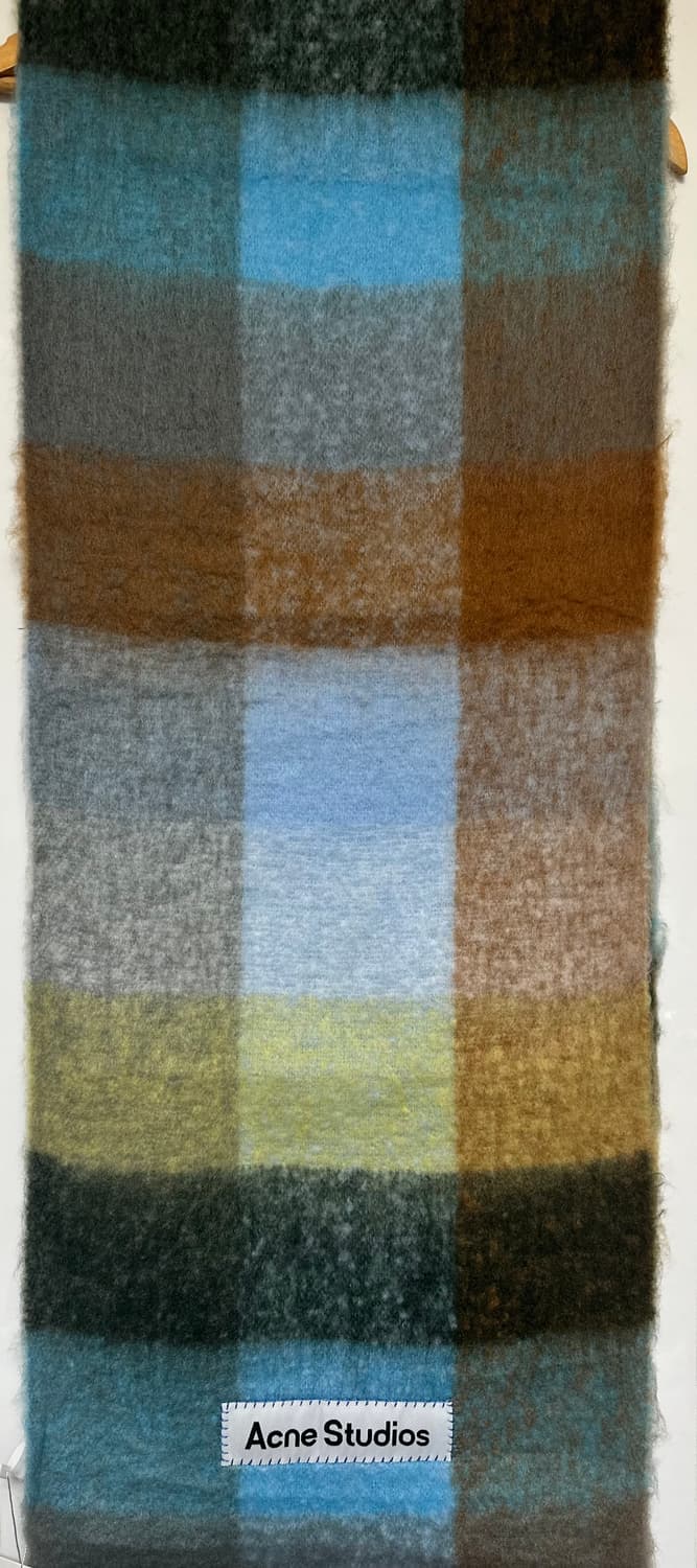 아크네 스튜디오 모헤어울머플러 블루/옐로우 남여공용 상품이미지6
