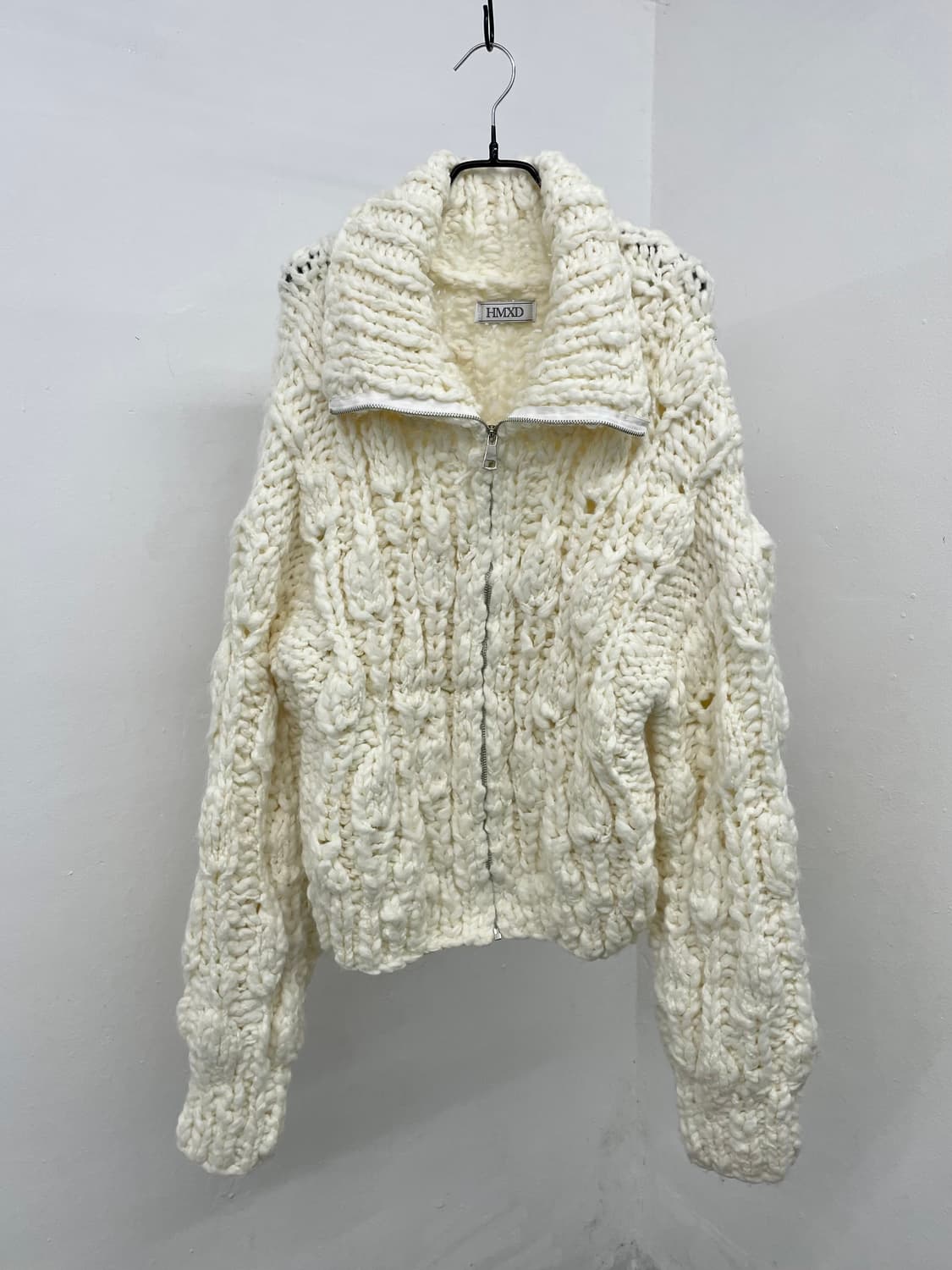 헤비 루즈 니트 집업 상품이미지1