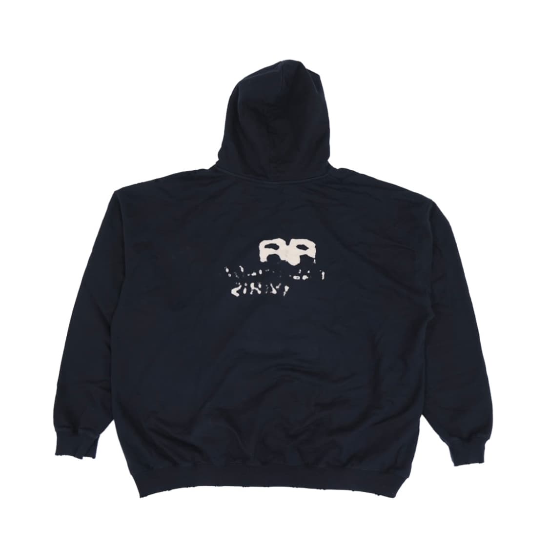 발렌시아가 핸드 드로운 BB 아이콘 후드 후드 라지 핏 블랙M 상품이미지2