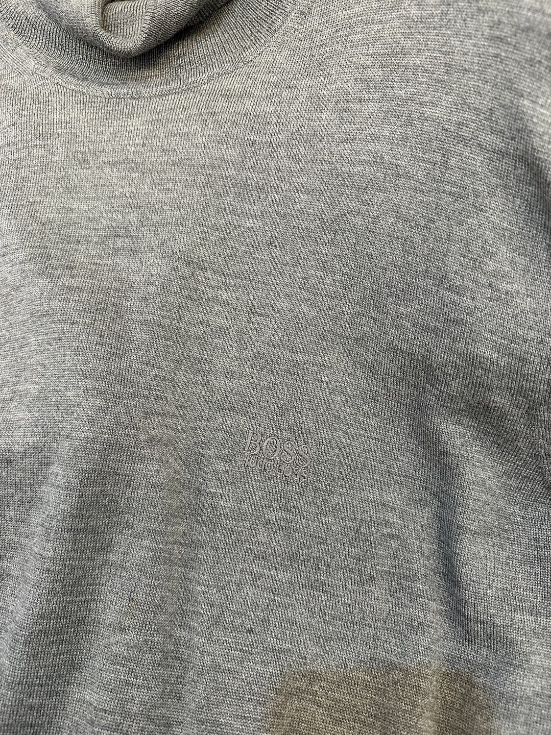 XL) 휴고 보스 그레이 얇은 니트티 목티 상품이미지4