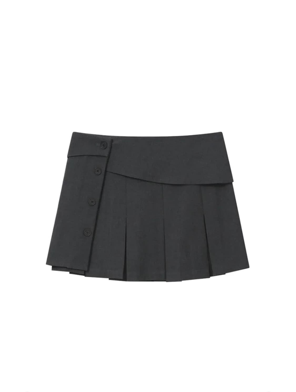 미세키서울 Pleats wrap mini skirt CHARCOAL 상품이미지2