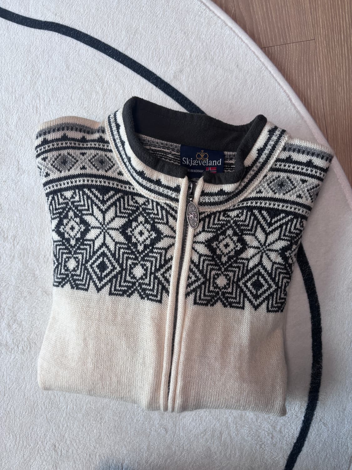 빈티지니트_ Skjaeveland(스예벨란드)메이드인 노르웨이 집업가디건 상품이미지1