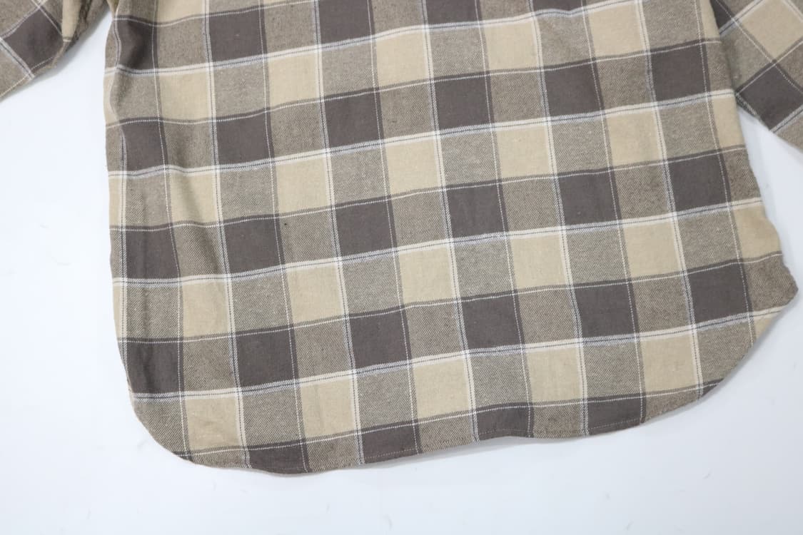 Valman 발만 웨스턴 디테일 샌드 브라운 빅체크 플란넬 셔츠 상품이미지9