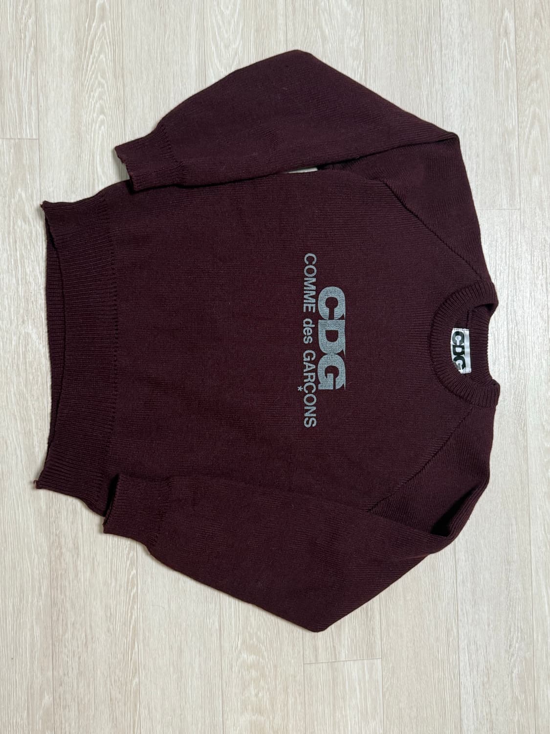 꼼데가르송 니트 버건디 상품이미지2