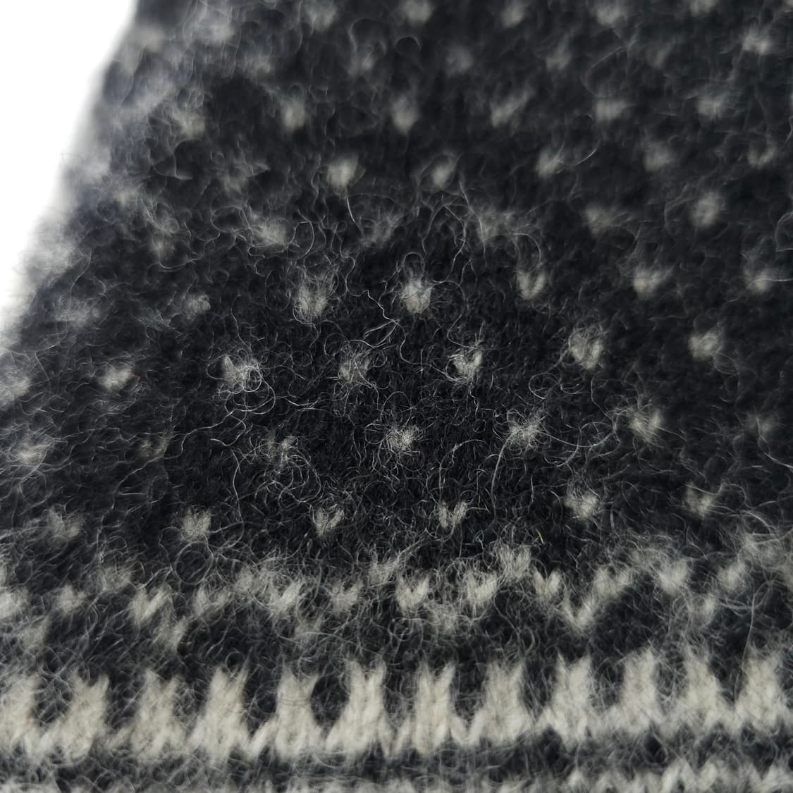 모 100% 블랙 노르딕 니트 상품이미지6