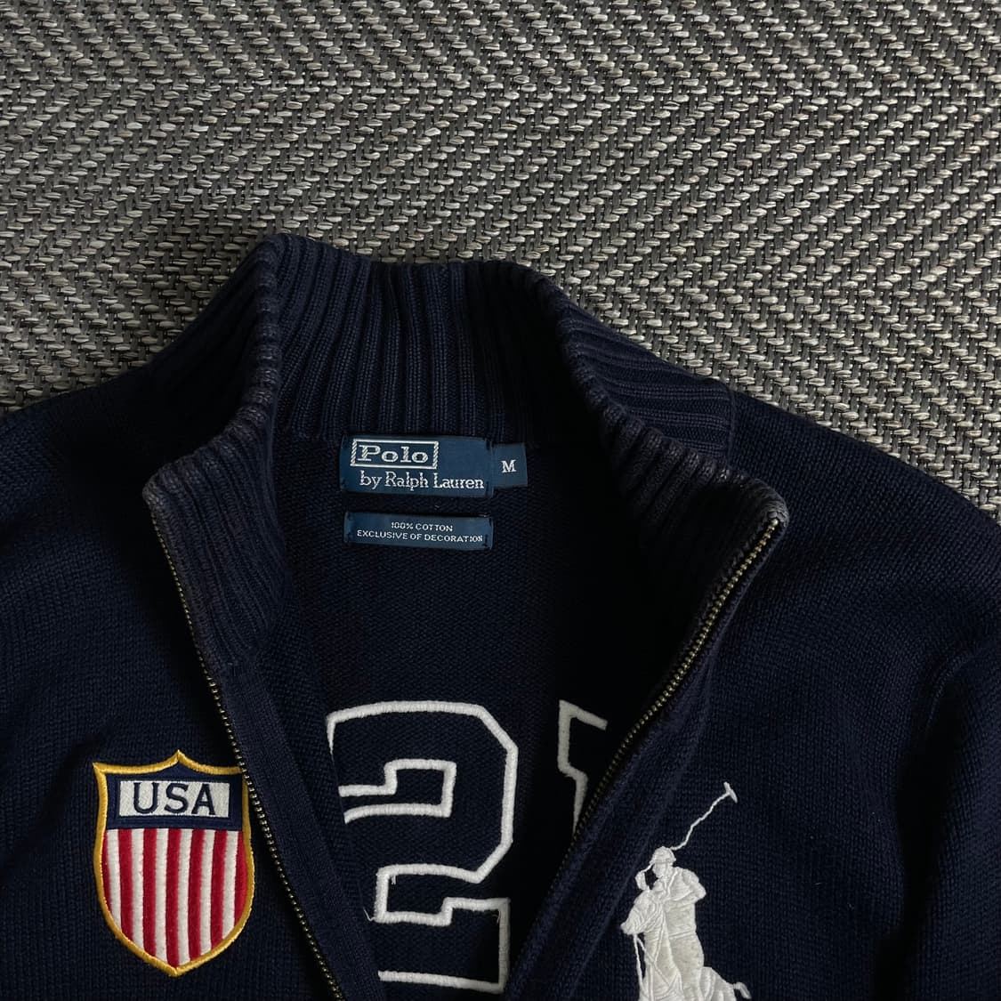 폴로 랄프로렌 빅포니 USA 빅로고 니트 집업y 3052 상품이미지5