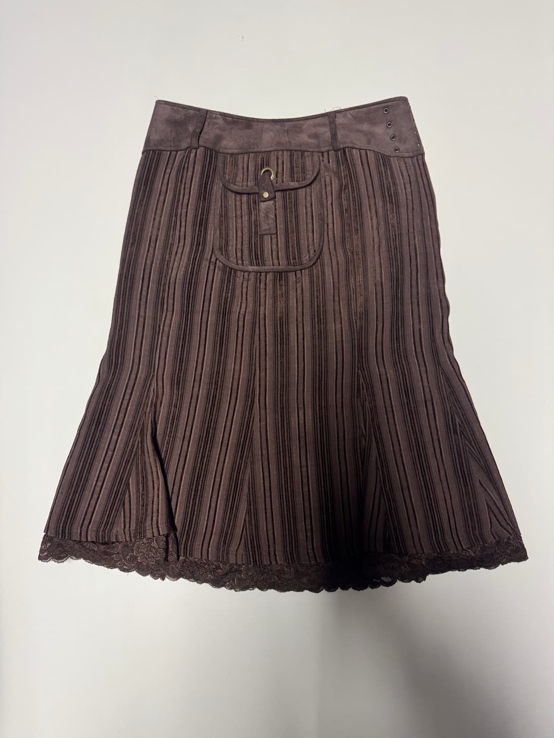 여성 빈티지 y2k 웨스턴 주름 레이스 스커트 치마 32.2인치 상품이미지1