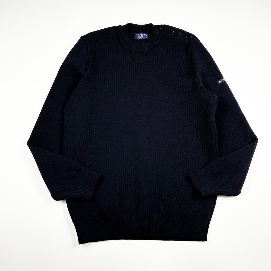 세인트제임스 클래식 숄더버튼 니트 블랙 XL 상품이미지1