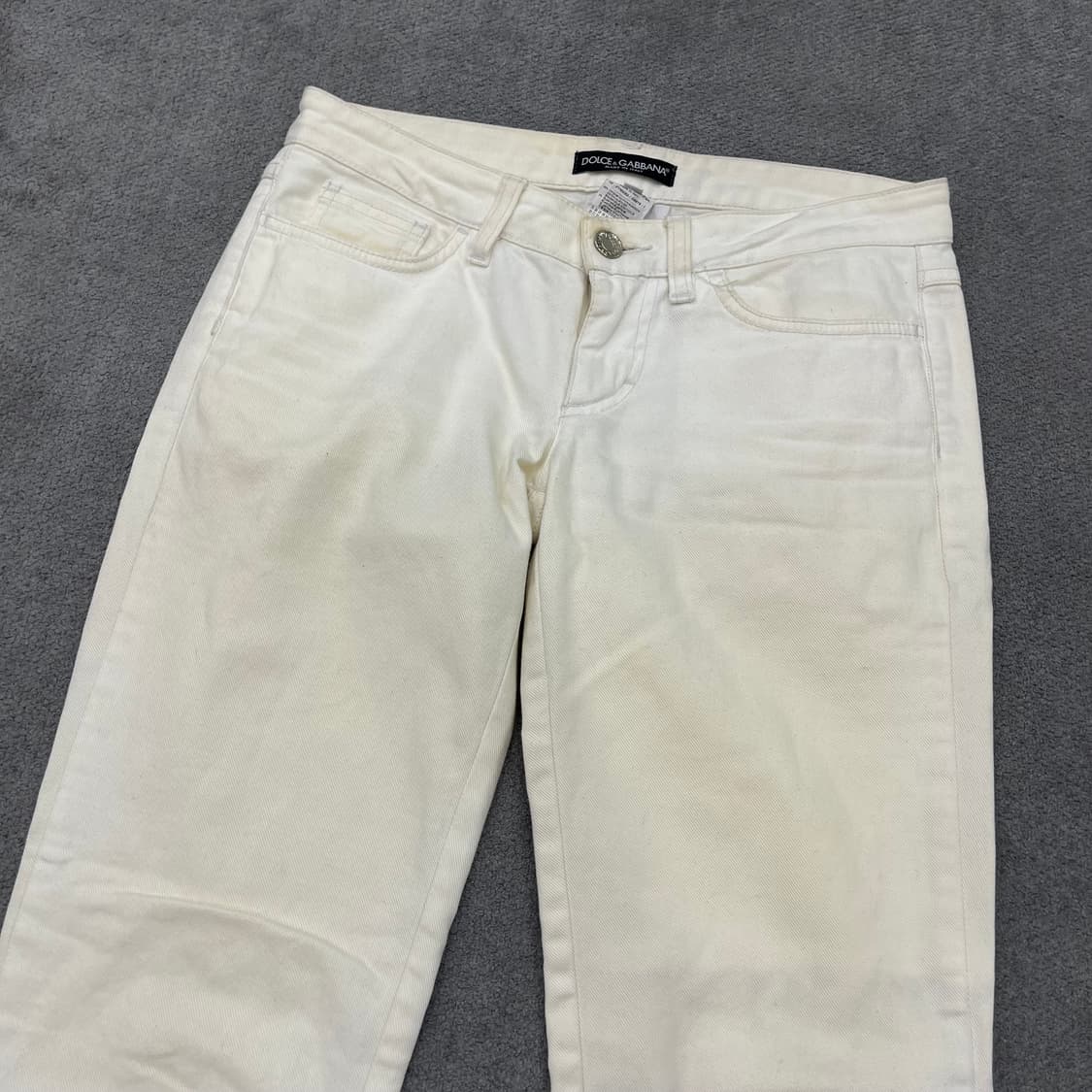 36 돌체앤가바나 여성 화이트 데님 팬츠 상품이미지2