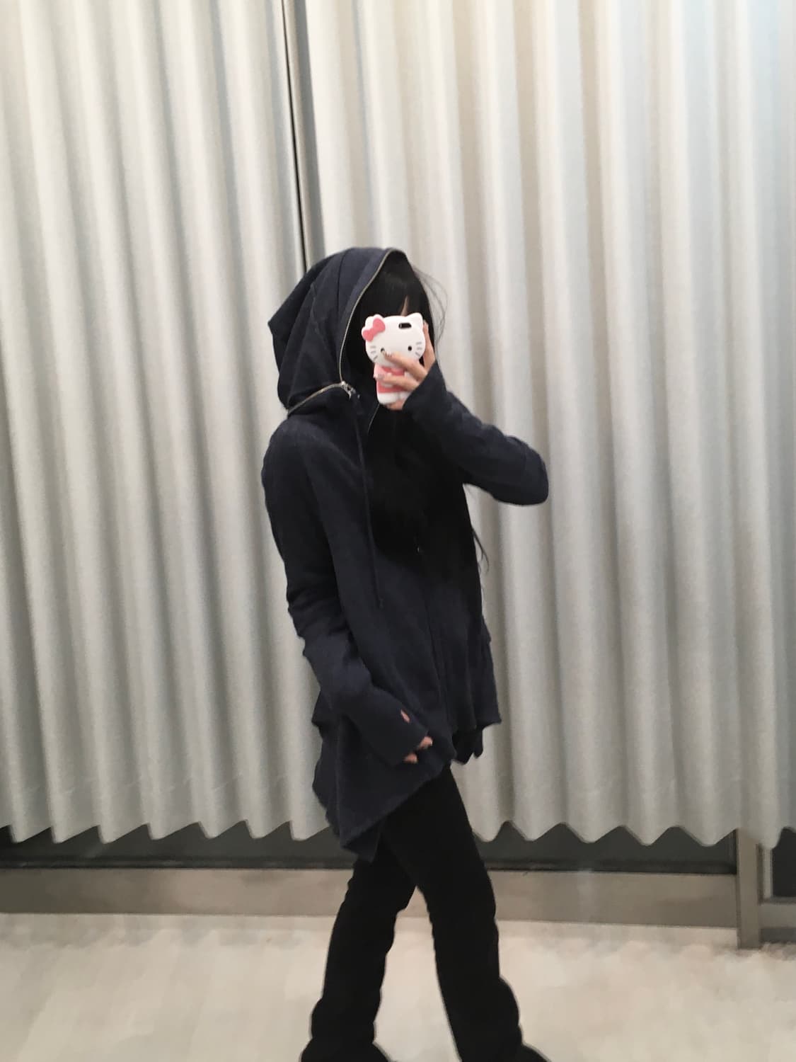 빈티지 언발 지퍼 후드집업 상품이미지1