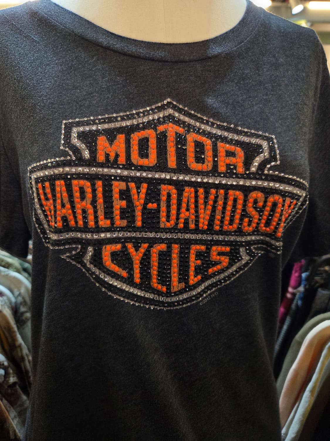 할리데이비슨 차콜그레이 큐빅반팔티 상품이미지3