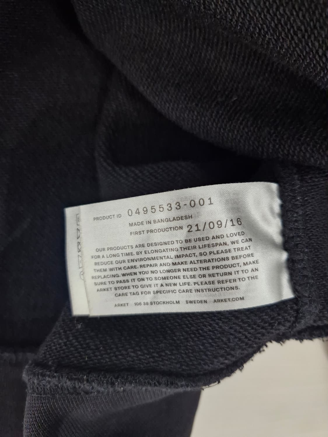 아르켓 ARKET 맨투맨 블랙_L 상품이미지6