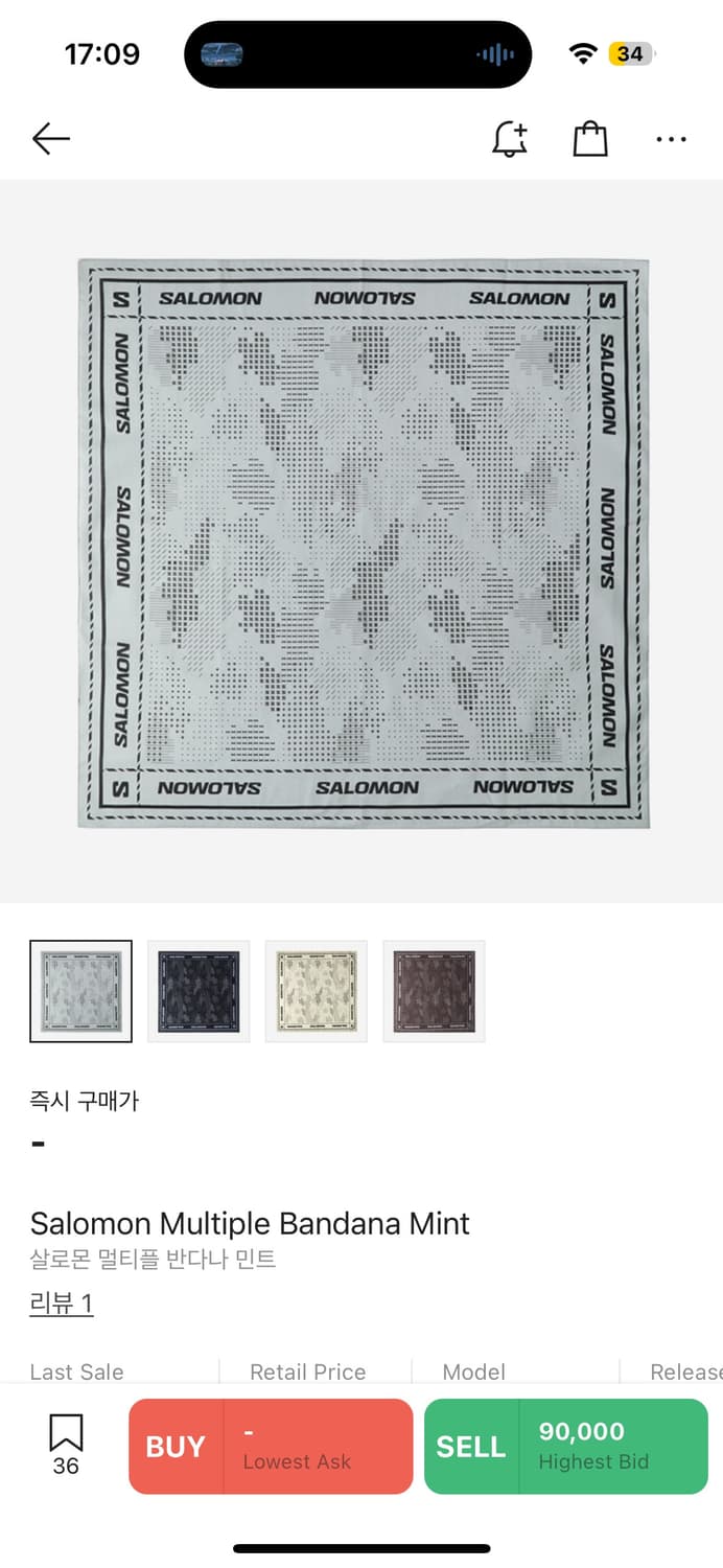 살로몬 멀티플 반다나 민트 상품이미지1