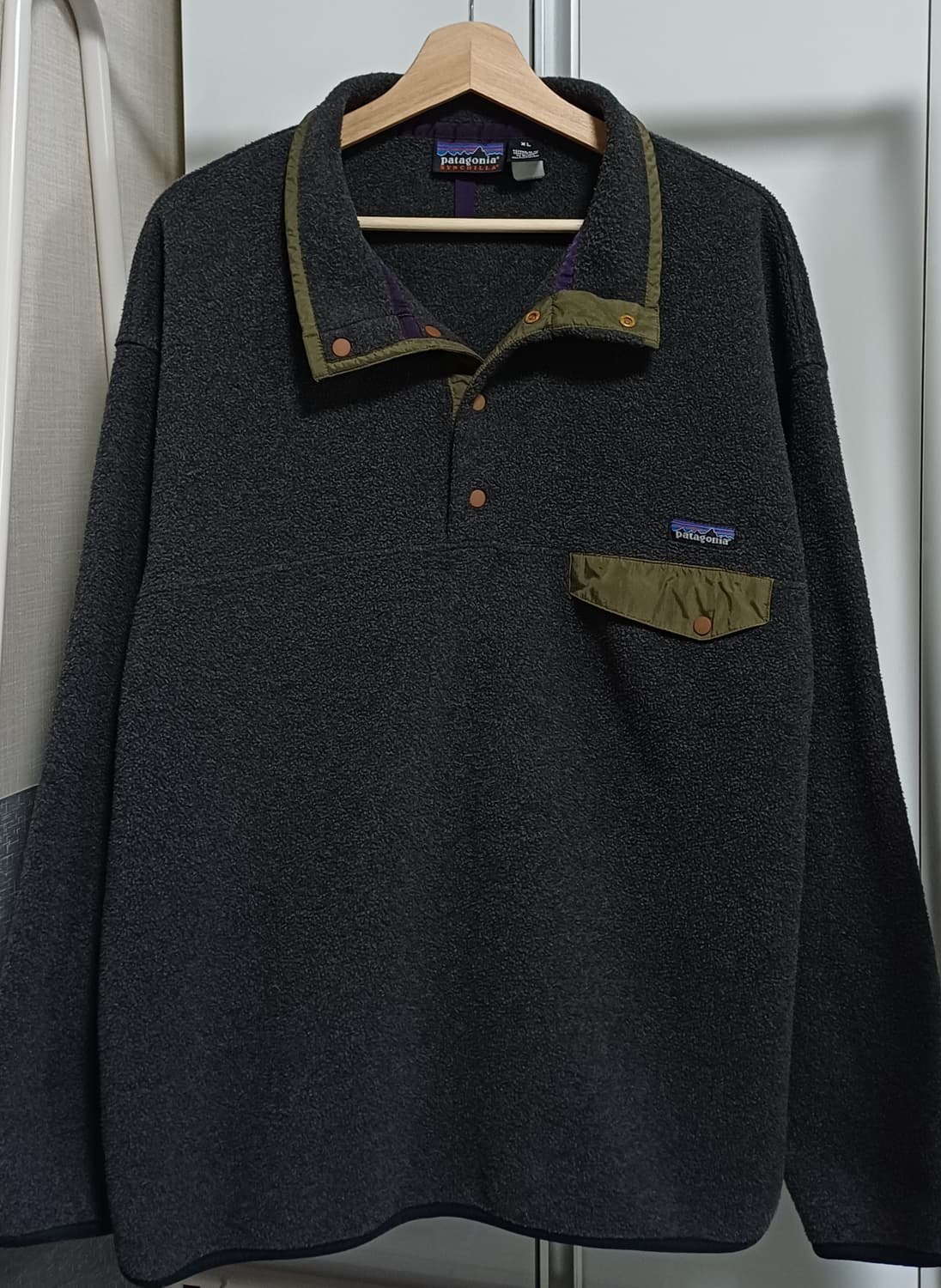 🇲🇽 [XL] 파타고니아 신칠라 스냅티 올드 모델 차콜 / 올리브 상품이미지1