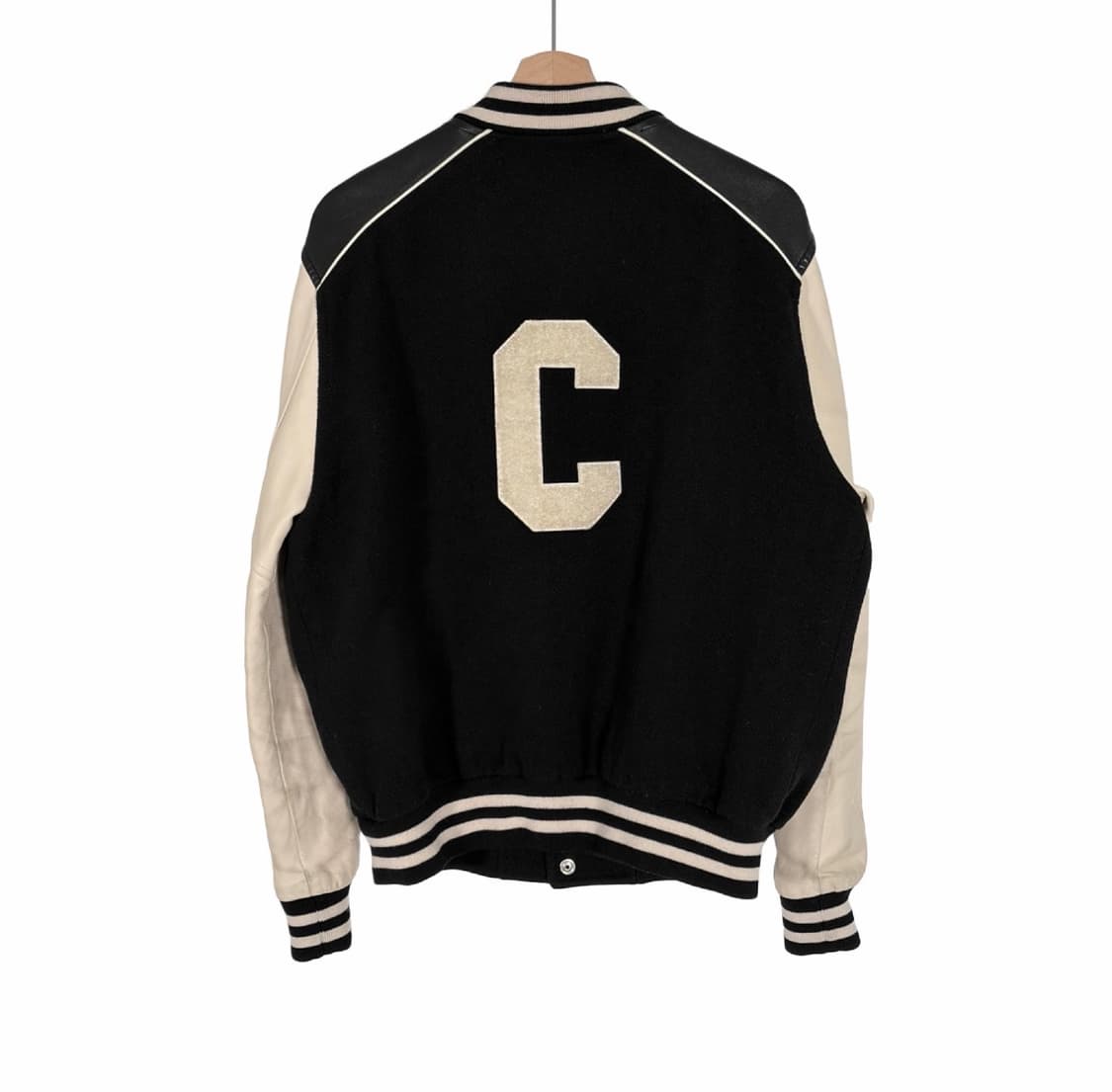 [50] 셀린느 남성 C로고 울 레더 클래식 텍스쳐드 테디 바시티 자켓 상품이미지2