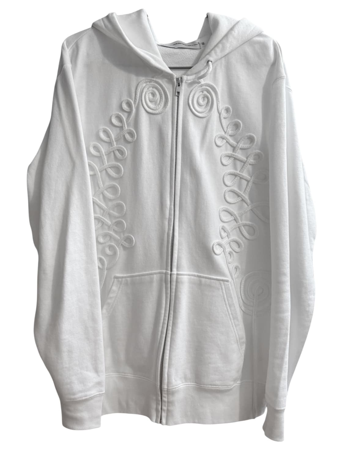 더즌매터 롱 스트링 후디 후드집업 화이트 XL 상품이미지3