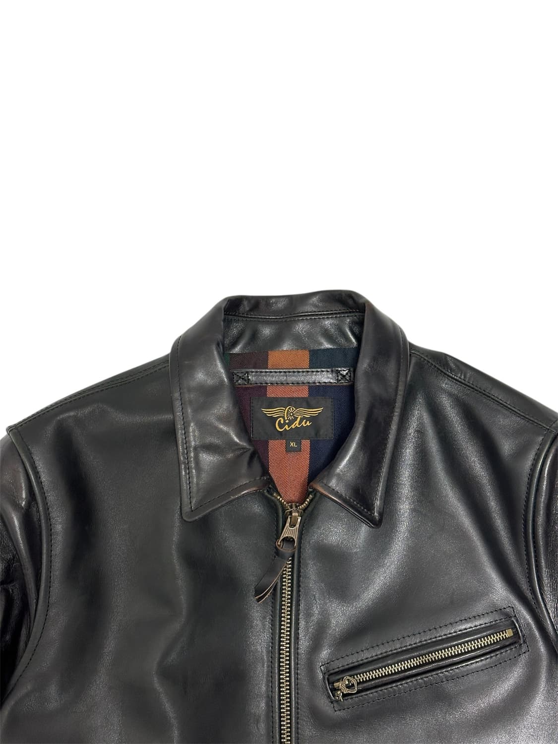 Cidu 차심 말가죽 레더 자켓 상품이미지5