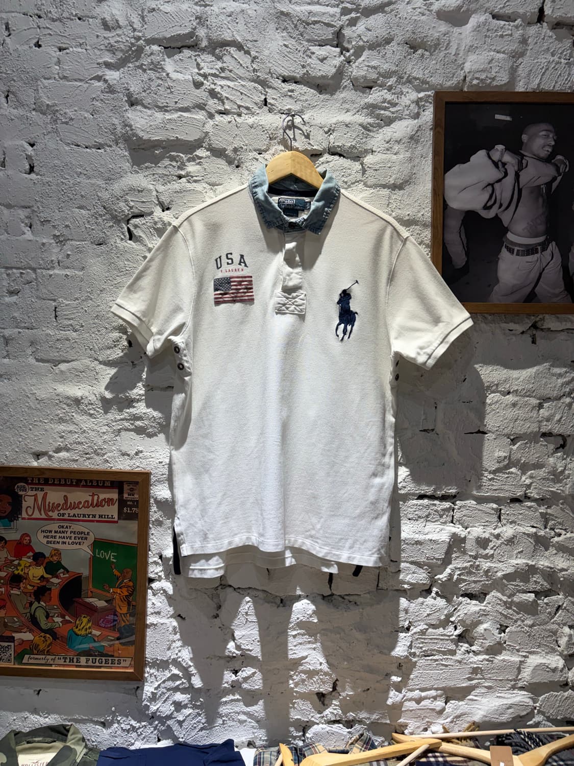 폴로 빅포니 성조기USA 카라 반팔 티셔츠 상품이미지1