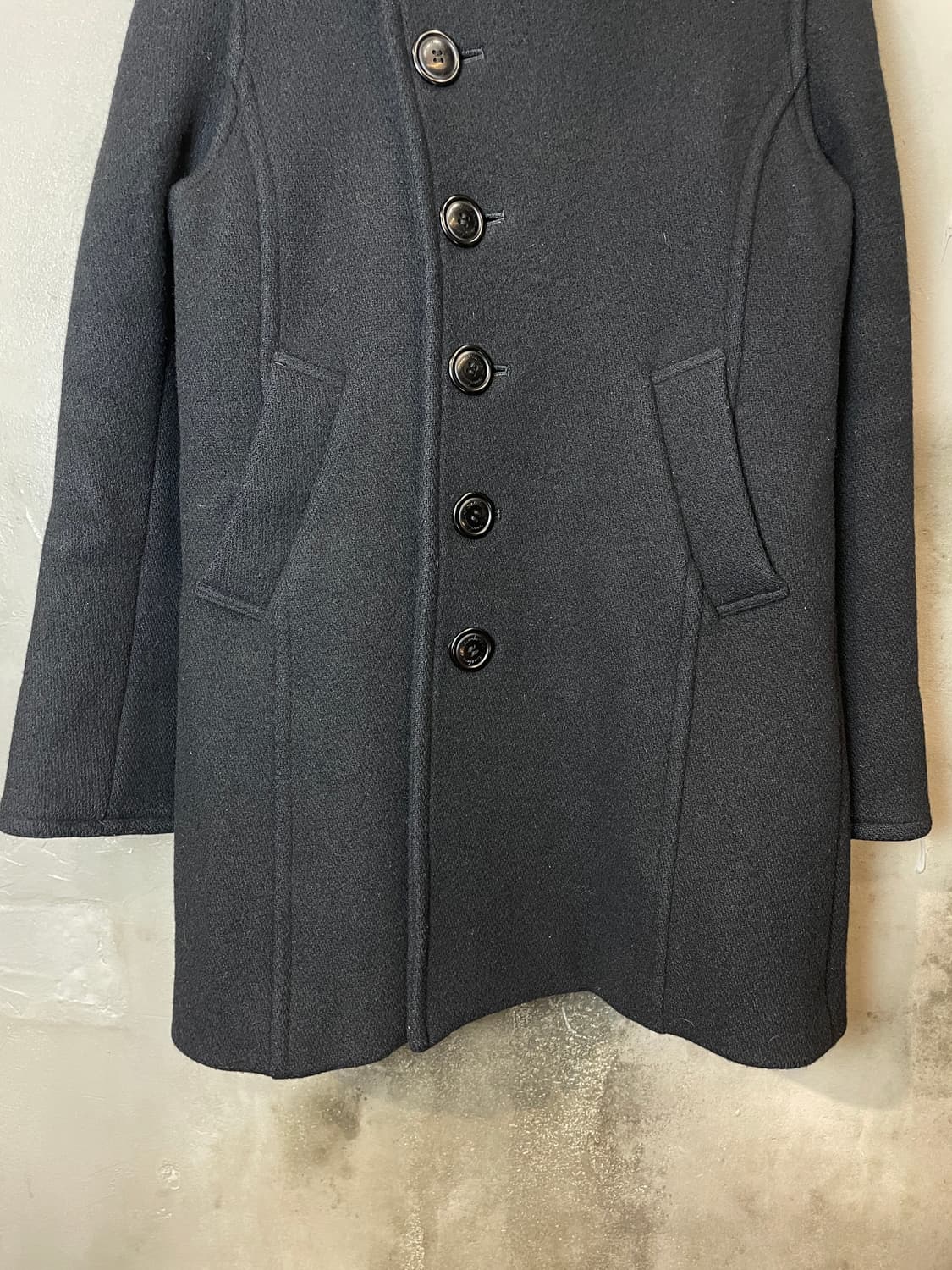  스나오 쿠와하라 비대칭 더플 코트 상품이미지3